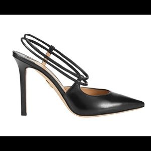 Tamara Mellon black Elicit sling back leather heels - worn to dinner once